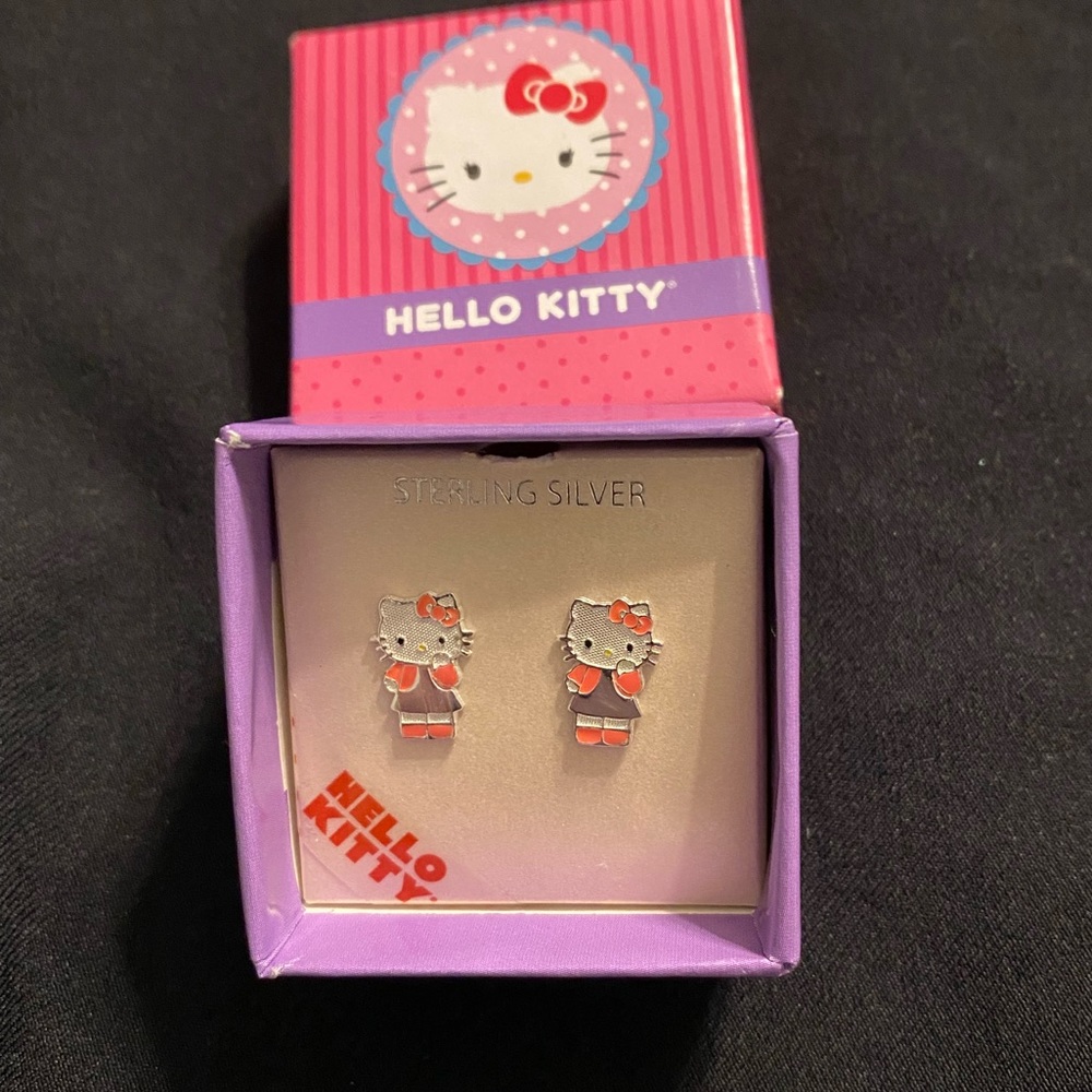 Hello Kitty Stirling Silver earrings